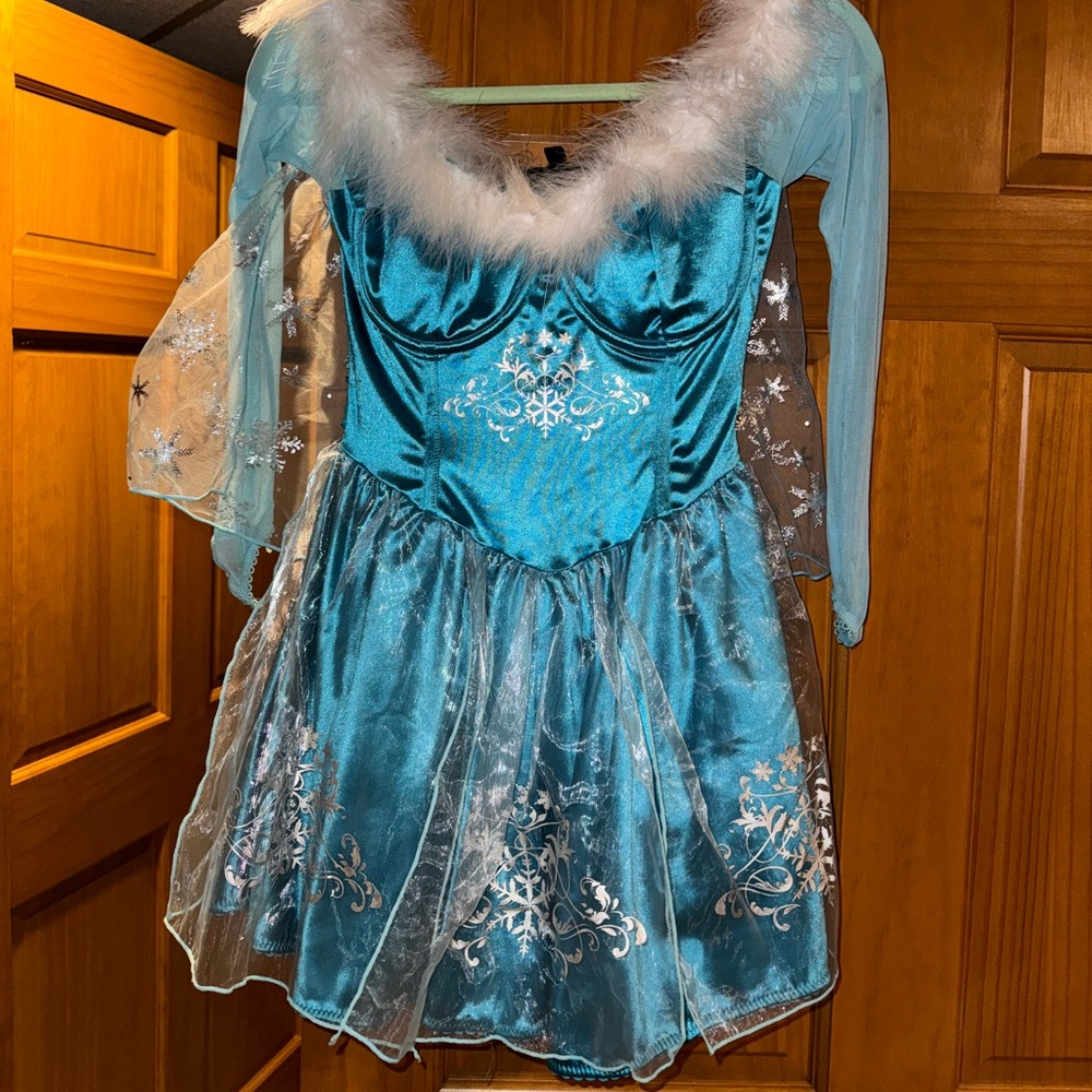Trick N Treats Small Adult or Children’s Elsa Snow Queen Frozen Halloween Cost.